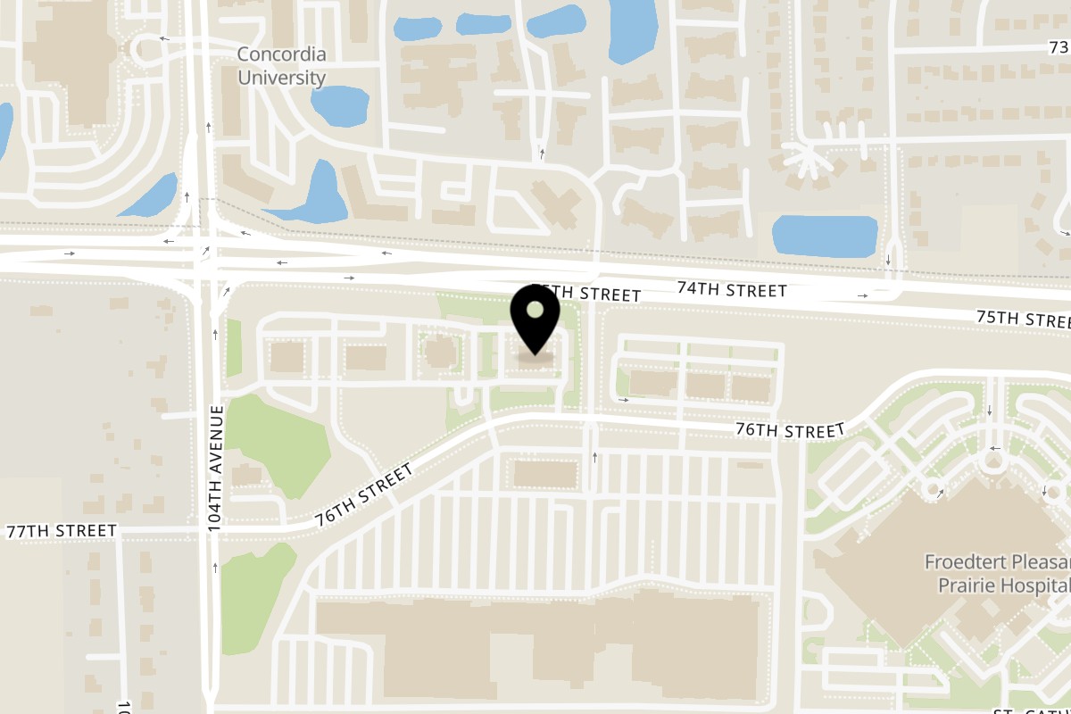 Map showing the location of El Camino on 9900 77th Street in Pleasant Prairie